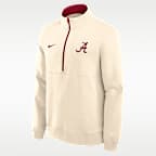 Sudadera de cuello redondo universitaria Nike de medio cierre para hombre Alabama Primetime Primary Logo