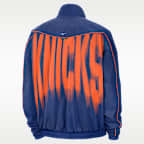 New York Knicks Nike Standard Issue Chaqueta de baloncesto de tejido Woven - Hombre