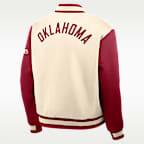 Oklahoma Legacy Men's Nike College Full-Snap Bomber Jacket
