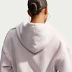 Sudadera con gorro cropped oversized de cierre completo para mujer Nike Studio Fleece Medium Weight