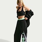 Nike Studio Fleece Medium Weight Women's Oversized High-Rise Straight-Leg Graphic Pants