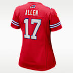 Camiseta de futbol americano Game para mujer NFL Buffalo Bills (Josh Allen)