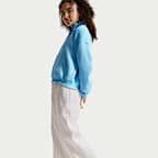 Pantalon à ourlet ouvert Nike Sportswear Studio Fleece pour fille
