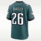 Jersey Nike de la NFL Game para hombre Saquon Barkley Philadelphia Eagles