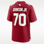Paris Johnson Jr. Arizona Cardinals Men's Nike NFL Game Football Jersey