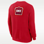 Cincinnati Reds 2-Hit Men's Nike MLB Pullover Crew