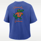 Playera universitaria Nike para mujer Florida Legacy Pocket Boxy