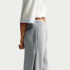 Nike Studio Fleece Medium Weight Women's Loose Pleated Press-Stud Trousers