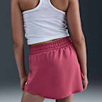 Skort Dri-FIT de tiro alto para niña talla grande Nike One