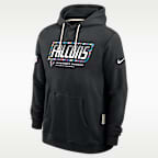 Sudadera con gorro sin cierre Nike Dri-FIT de la NFL para hombre Atlanta Falcons Crucial Catch Sideline Standard Issue