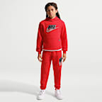 Sudadera con gorro de tejido Fleece para niños talla grande Nike Sportswear Club