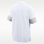 Chamarra de manga corta universitaria Nike de medio cierre para hombre Penn State Sideline Coach