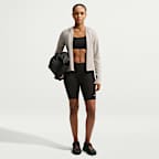 Nike Sportswear Chill Knit aansluitende damestop met lange mouwen en rits over de hele lengte