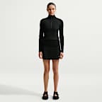 Maglia a costine aderente a manica lunga con cerniera a un quarto Nike Sportswear Chill Knit – Donna