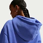 Sudadera con gorro holgada cropped con cierre completo para mujer Nike Sportswear Phoenix Fleece