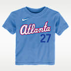 Playera Nike de la MLB infantil Austin Riley, Atlanta Braves, City Connect