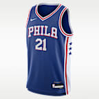 Jersey Nike de la NBA Swingman para niños talla grande Joel Embiid Philadelphia 76ers 2023/24 Icon Edition