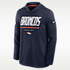 Denver Broncos Sideline Men's Nike Dri-FIT NFL Long-Sleeve Hooded Top