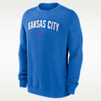 Sudadera de cuello redondo sin cierre Nike de la MLB para hombre Kansas City Royals 2-Hit