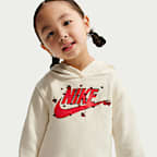 Conjunto de sudadera con gorro sin cierre y joggers de tejido Fleece infantil Nike
