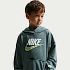 Conjunto de 2 piezas con sudadera sin cierre de French Terry oversized para niños talla pequeña Nike Sportswear In The Zone