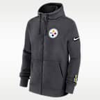 Pittsburgh Steelers Playbook Page Club Men's Nike NFL Full-Zip Hoodie