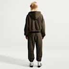 Sudadera con gorro cropped oversized de cierre completo para mujer Nike Studio Fleece Medium Weight