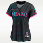 Jersey Nike Dri-FIT ADV de la MLB Limited para mujer Miami Marlins City Connect