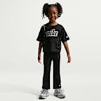 Nike Little Kids' Swoosh Sparkle Boxy T-Shirt