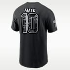 Playera Nike de la NFL para hombre Drake Maye New England Patriots Salute to Service