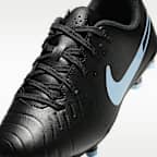 Tacos de fútbol para terrenos múltiples de corte low para niños de preescolar y grandes Nike Jr. Tiempo Legend 10 Club