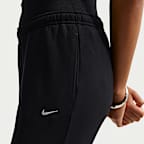 Pants de tiro medio con puño para mujer Nike Studio Fleece Lightweight "French Terry"