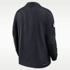 Playera Nike Dri-FIT de la NFL de medio cierre para hombre Houston Texans Feel the Pressure
