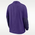 Playera universitaria Nike Dri-FIT de medio cierre para hombre LSU