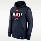 Atlanta Braves Authentic Collection Men's Nike Therma MLB Pullover Hoodie