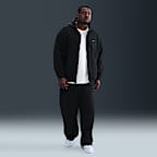 Nike Solo Swoosh-hættetrøje i fleece med fuld lynlås til mænd