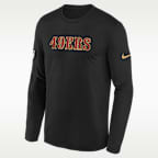 San Francisco 49ers Rivalries Collection Sideline Legend Big Kids' Nike Dri-FIT NFL Long-Sleeve T-Shirt