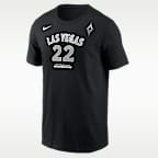 Playera Nike de la WNBA para hombre A’ja Wilson Las Vegas Aces