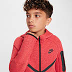 Sudadera con gorro con cierre completo para niños grandes Nike Sportswear Tech Fleece