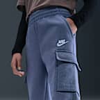 Pants cargo para niños talla grande Nike Sportswear Club Fleece