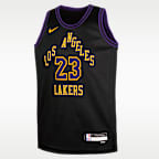LeBron James Los Angeles Lakers City Edition Big Kids' Nike NBA Swingman Jersey