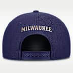 Milwaukee Brewers Cooperstown Rise Men's Nike MLB A-Frame Adjustable Hat