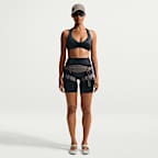 NikeSKIMS Satin Shine gebonden bikeshorts met halfhoge taille voor dames (18 cm)