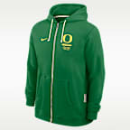 Sudadera con gorro universitaria Nike Dri-FIT de cierre completo para hombre Oregon Sideline Standard Issue