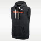 Sudadera con gorro sin mangas de tejido Fleece Nike de la NCAA para hombre Oregon State Beavers