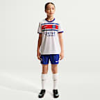 Playera de futbol Nike Dri-FIT para antes del partido para niños talla grande Paris Saint-Germain local