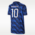 Jersey de fútbol Nike Dri-FIT ADV para niños talla grande Kylian Mbappé France National Team 2026 Match Home