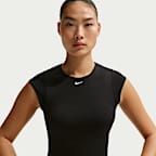 Playera de manga tipo casquillo para mujer Nike Swim Effortless Essential