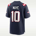 Drake Maye New England Patriots Men's Nike NFL Game Jersey
