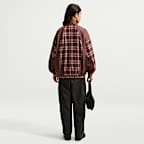 Nike Sportswear Women's Oversized Plaid Flannel Anorak Jacket